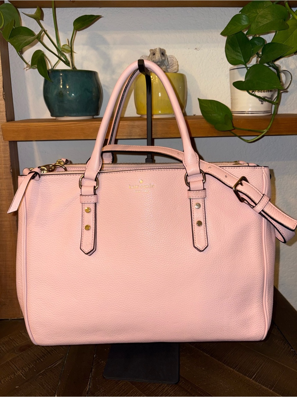 Kate Spade Leighann Mulberry Street Large Pink Leather Satchel